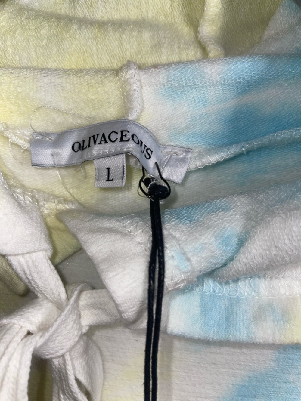 Olivaceous Tie Dye Cropped Hoodie NWT | One of a Kind | Size L - Picture 4 of 4